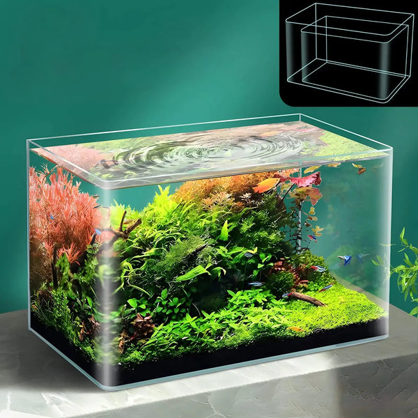 ALALAL 4 Gallon & 2 Gallon Small Fish Tank Rimless Aquarium Tank for Betta/Nano/Goldfish/Snail/Shrimp Small Fish Tank (2Pack) Zooko