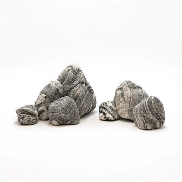 KINGRUI Natural Aquarium Rocks Silver Seiryu Rock Mountain Stone 2-9inch Decor Rocks for Aquariums and Terrariums Animal Feeding Box Micro Landscape Stone Landscape and Bonsai.(20lb 2-9inch 7-8Pcs) Zooko