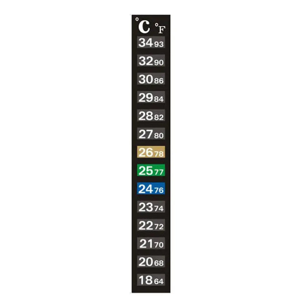 WAGA Digital Temperature Sticker Adhesive Thermometer Strip Aquarium Thermometer Sticker Temperature Thermometer Strips in Degree Fahrenheit and Celsius Display for Fish Tank and Aquarium Zooko