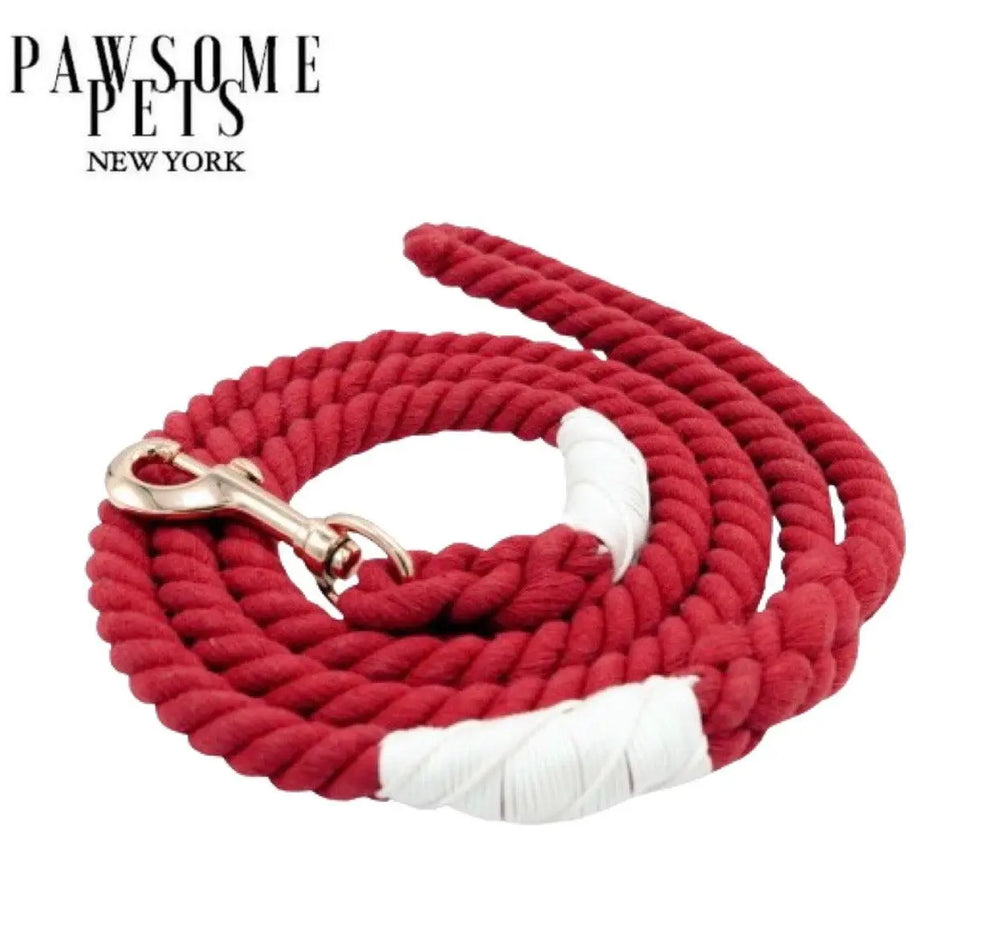 ROPE LEASH - SPAINISH RED-0