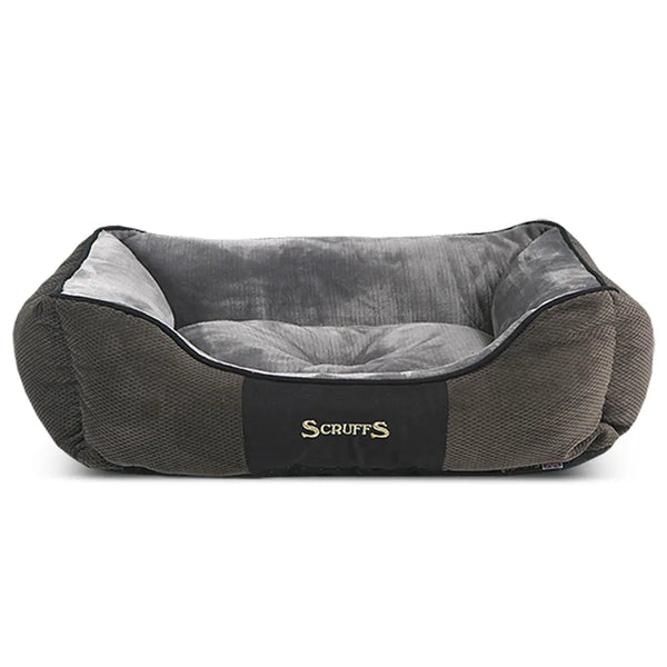 Chester Box Dog Bed (in Chocolate Brown, Dark Grey or Graphite Grey) by Scruffs-0