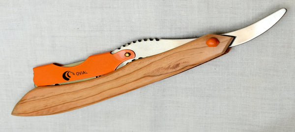 Orange Dragon with Wooden Handle Razor-0
