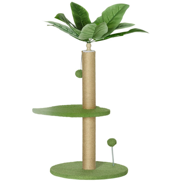 Arbre à chat arbre à grimper pour chat hauteur 83 cm avec griffoir en jute, balles jouets, plates-formes en peluche-0