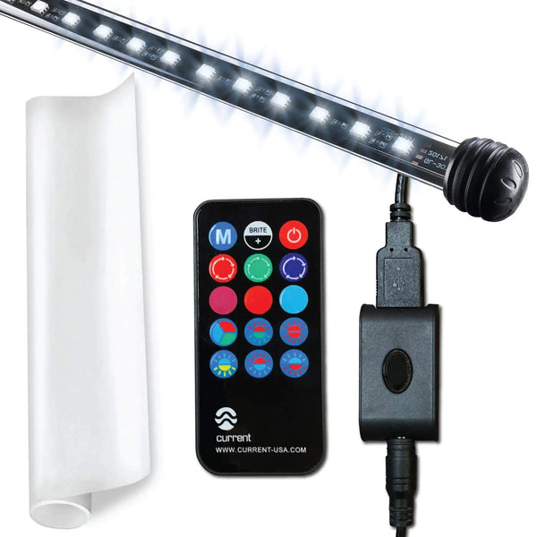 CURRENT USA 48" Serene Aquarium LED Background Light Kit | Fish Tank Lighting Backdrop Decoration Black 3D 40 55 75 90 Gallon Tank (3153) Zooko