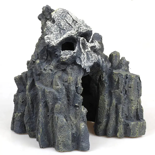 BCSIUHD Aquarium Decorations - Skull Mountain Landscape Fish Tank Decoration Betta and Reptiles Sleep Rest Play Game Cave Zooko