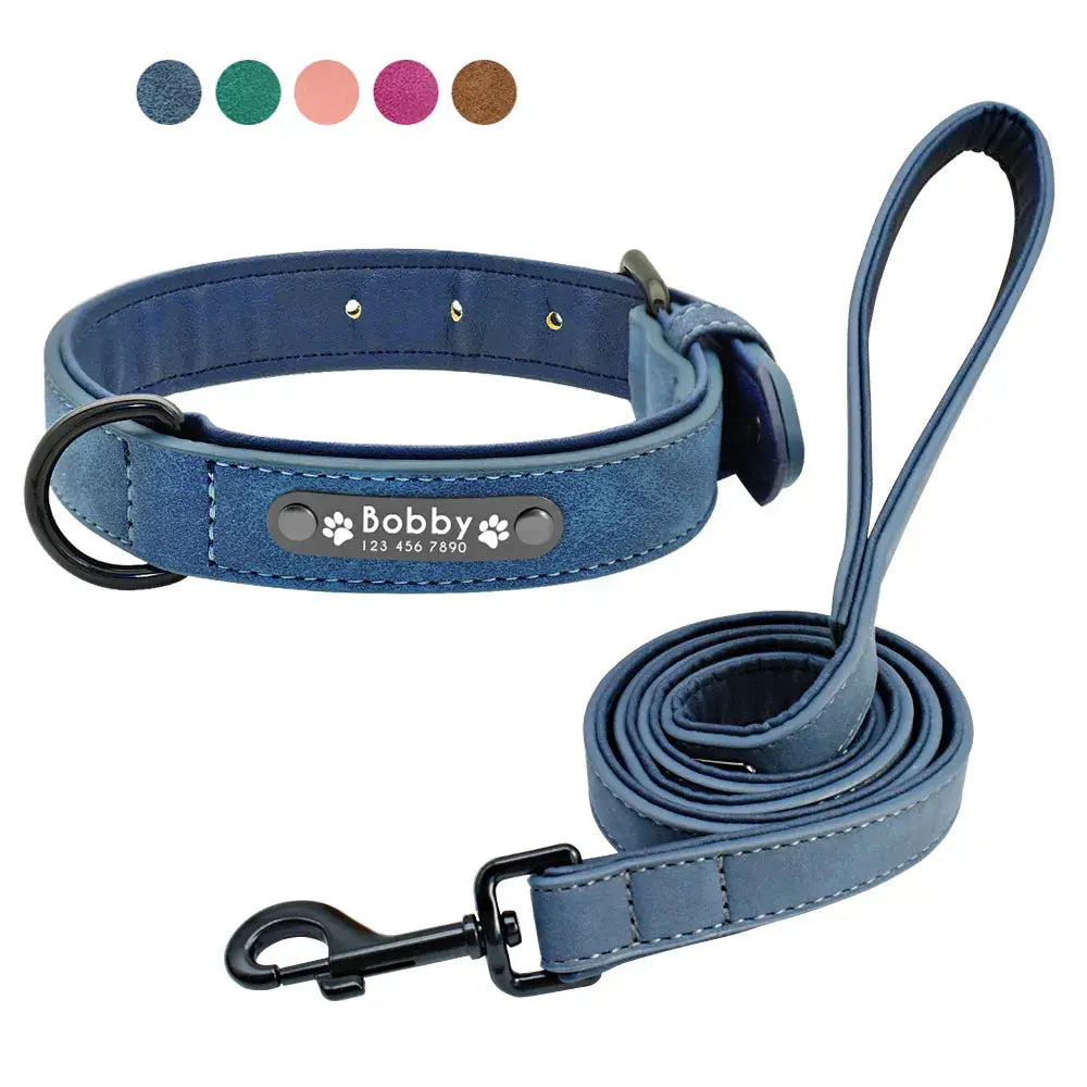 Collier en cuir personnalisé pour chien avec médaille personnalisée Zooko