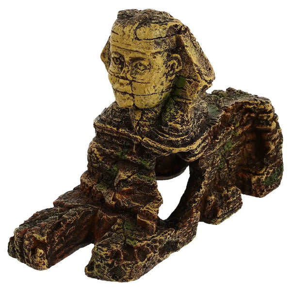 balacoo Aquarium Sphinx Statue Egyptian Style Sphinx Figurine Statue Sphinx Hiding Cave Decorations Small Reptile Fish Tank Retro Rainforest Landscape Zooko