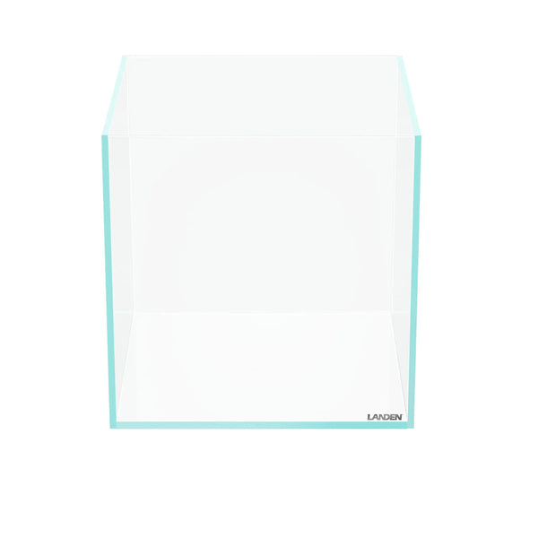 LANDEN 25C 3.7 Gallon Cube Rimless Low Iron Aquarium Tank W9.84×D9.84×H9.84 in(25x25x25cm) 5mm Thickness with Nano Foam Leveling Mat Included Zooko