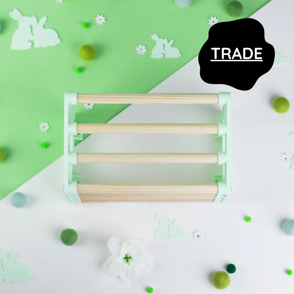 SINGLE Cage Mounted Hay Rack - Pastel Green - TRADE-0