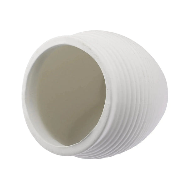 CAPASTEC Aquarium Decorations Hideaway Rock Cave Ceramic Fish Tank Decoration Stone for Aquatic Pets to Breed Plays Rest 4x4x3.70inch (White) Zooko