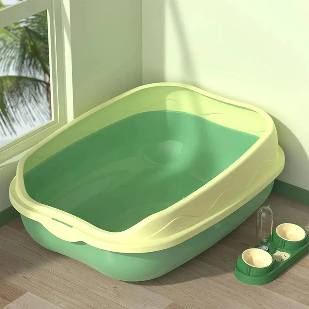 Bac à Litière Portable Semi-Fermé pour Chats Zooko