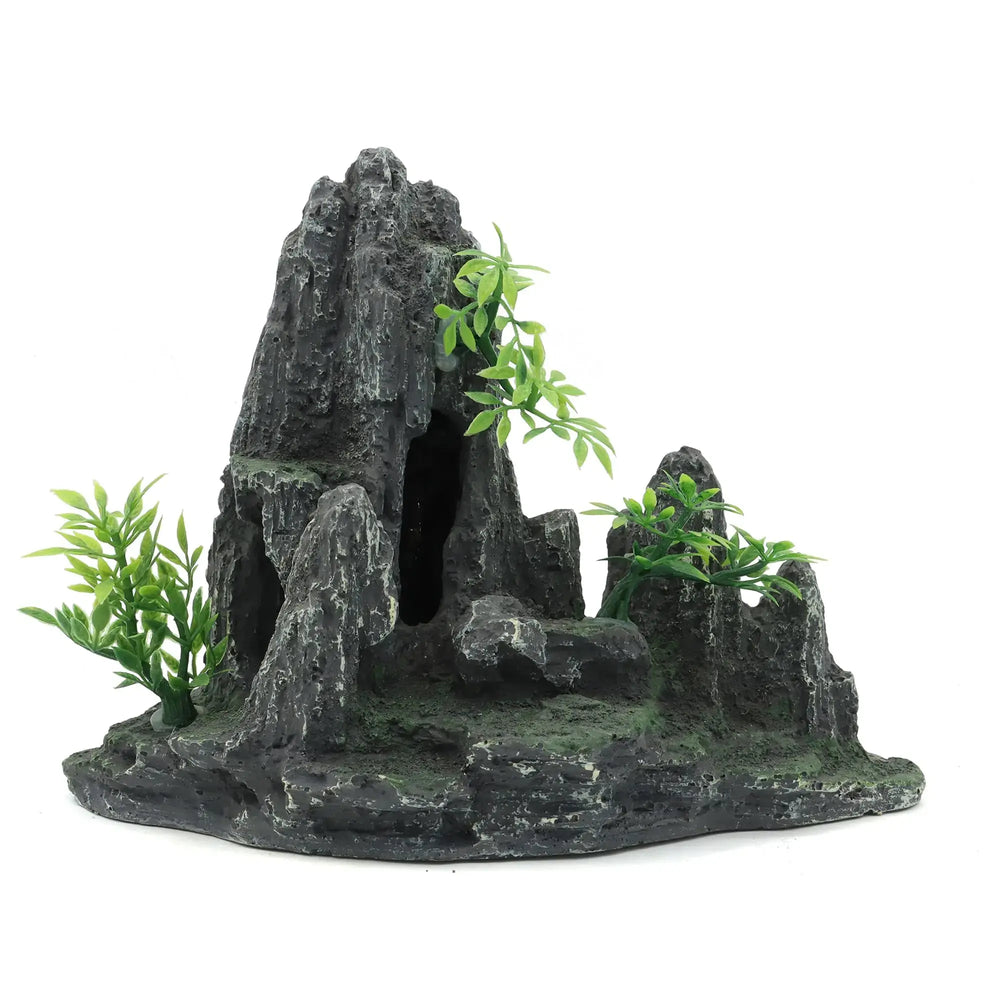JIHAQUA Large Aquarium Decorations Rock Cave Landscape Artificial Mountain View Stone Fish Tank Decoration (Hill A) Zooko