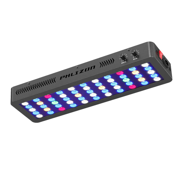 Phlizon 165W Dimmable Full Spectrum Aquarium LED Light Fish Tank LED Reef Decoration Light for Saltwater Freshwater Fish Coral Reef (20"x7"x2.4") Zooko