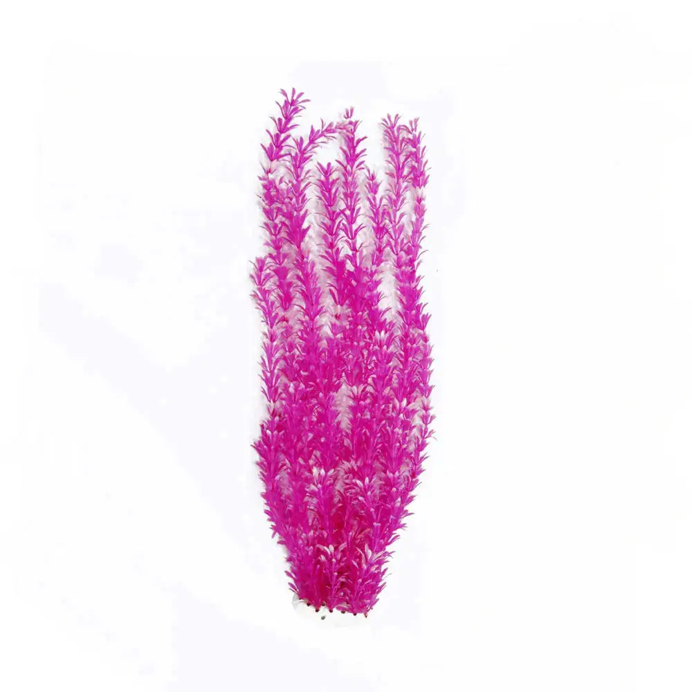 Norgail Large Freshwater Aquarium Plastic Plant Artificial Fish Tank Plants Decoration Ornaments Safe for All Fish 25.5 Inches Tall Purple 1Pcs Zooko