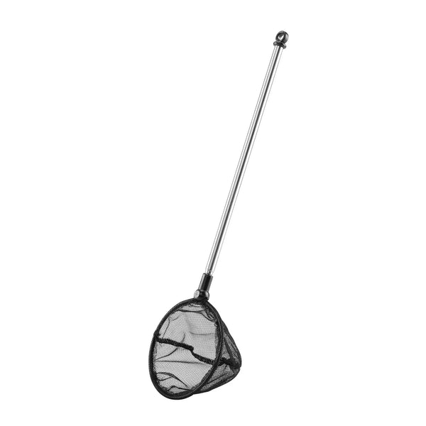 Lpraer Aquarium Fish Net 3.5" Round Fish Net with Extendable 9.8"-24.4" Telescopic Stainless Steel Long Handle Fine Mesh Fish Net for Fish Tank Zooko