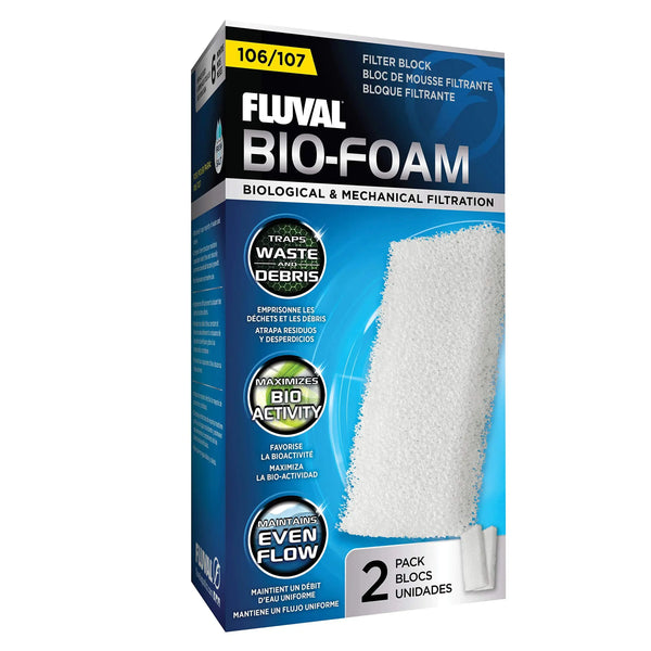 Fluval 106/107 Bio-Foam Replacement Aquarium Filter Media 2-Pack A220 Zooko