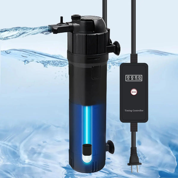 HIKPEED Aquarium Filter Fish Tank Filter with U-V Light Submersible Aquarium Filter - Aquarium Filter for 40 to 120 Gallon Fish Tank U-V Filter for Aquarium Zooko