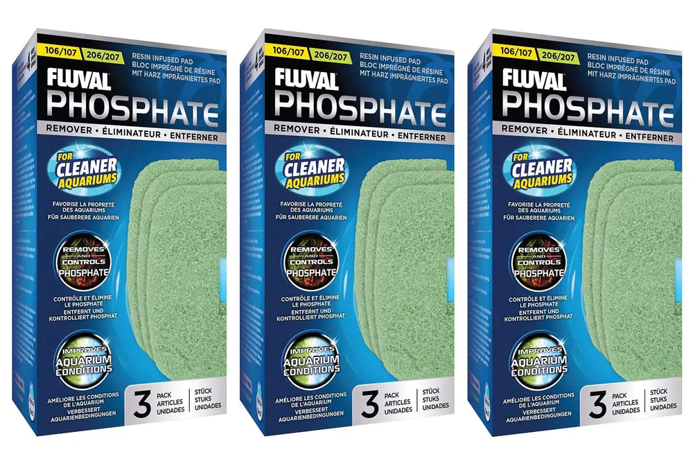 Fluval 9 Pack of Phosphate Remover Media for 106/206 and 107/207 Aquarium Filters Zooko