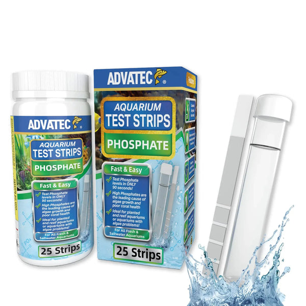 Phosphate Test Strips for Freshwater & Saltwater Fish Tank - Testing Strips for Fresh & Salt Water Aquarium - Lab Grade Water Tester Kit - 25 Count Zooko