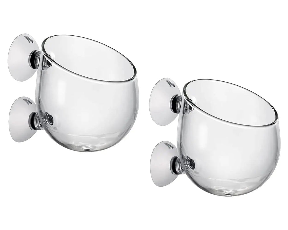 Aquarium Plant Holder 2 Pieces Suction Cup Glass Plant Pots for Fish Tank Zooko