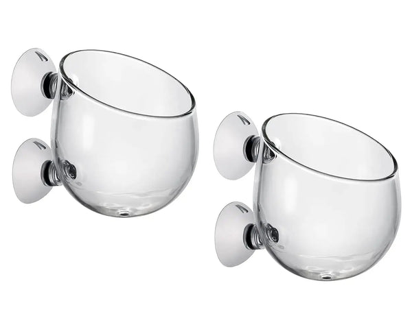 Aquarium Plant Holder 2 Pieces Suction Cup Glass Plant Pots for Fish Tank Zooko